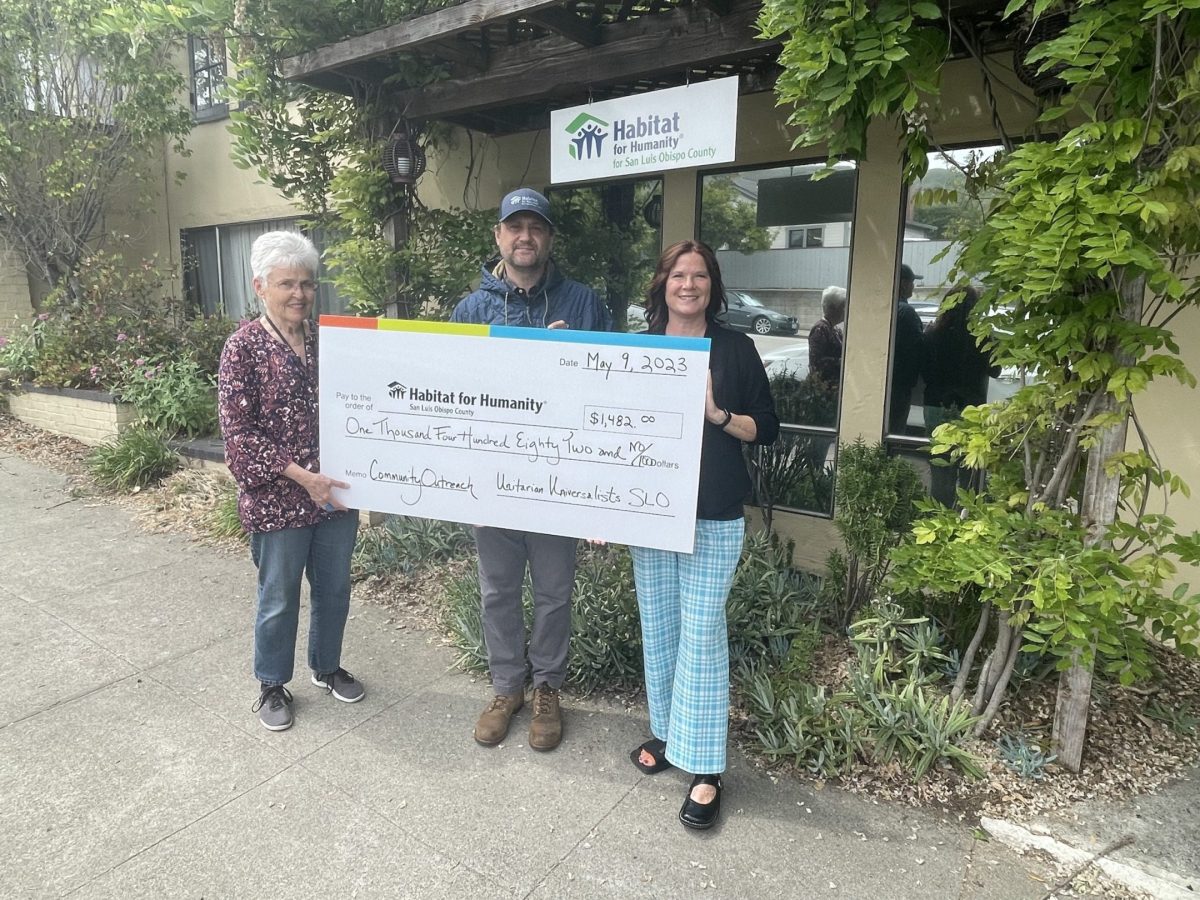 Habitat for Humanity SLO County receives donation from Unitarian Universalists SLO