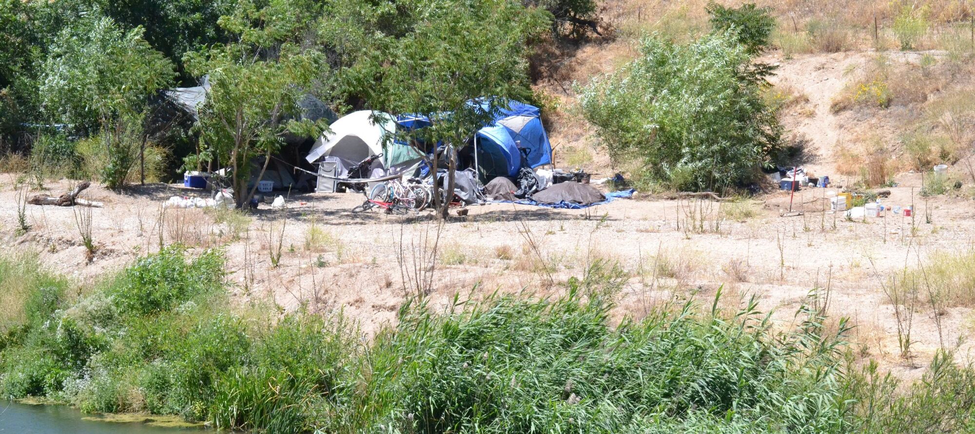 Riverbed Encampment Threatens Closure of De Anza Trail