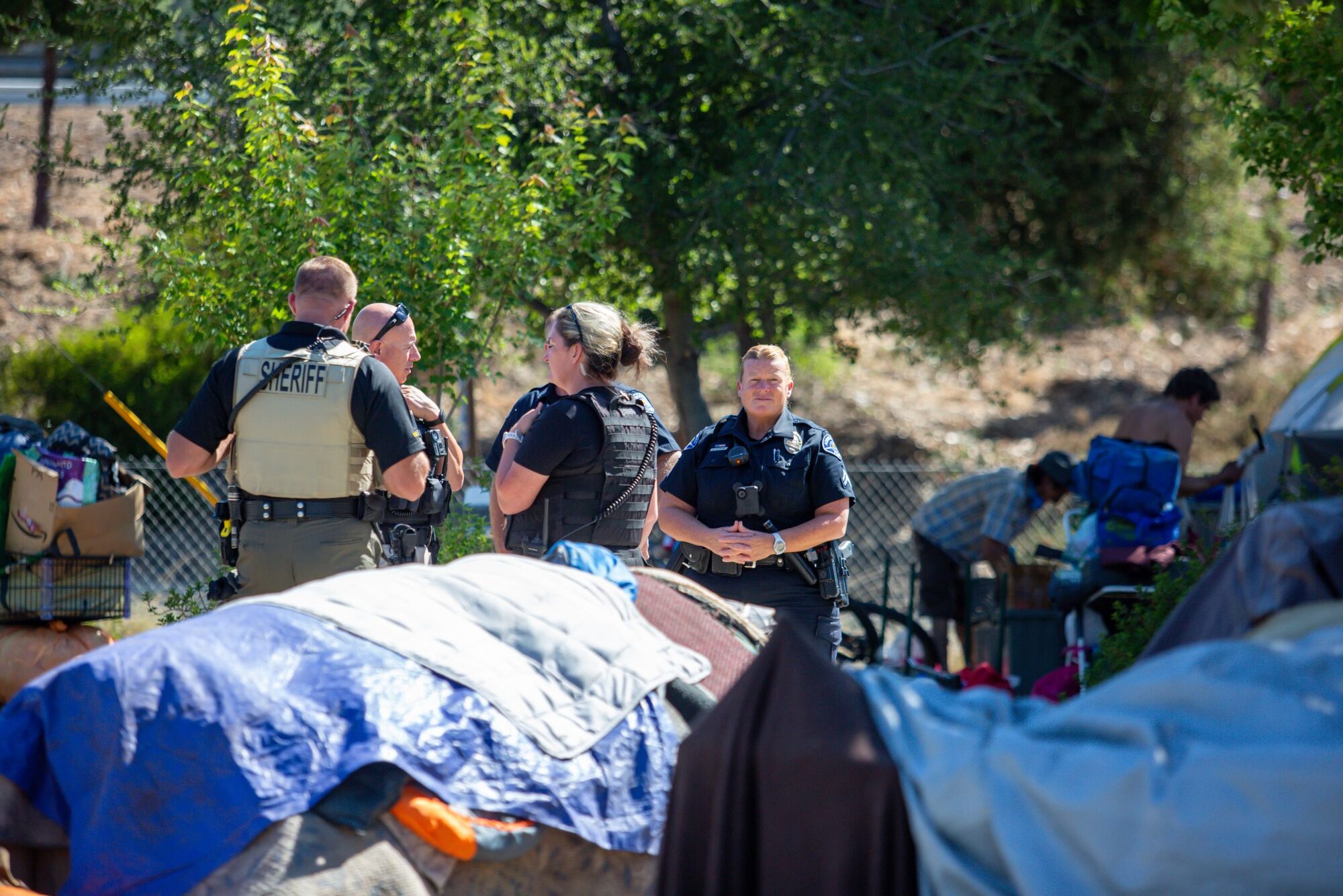 Law Enforcement Evacuates Encampment Along US 101&nbsp;