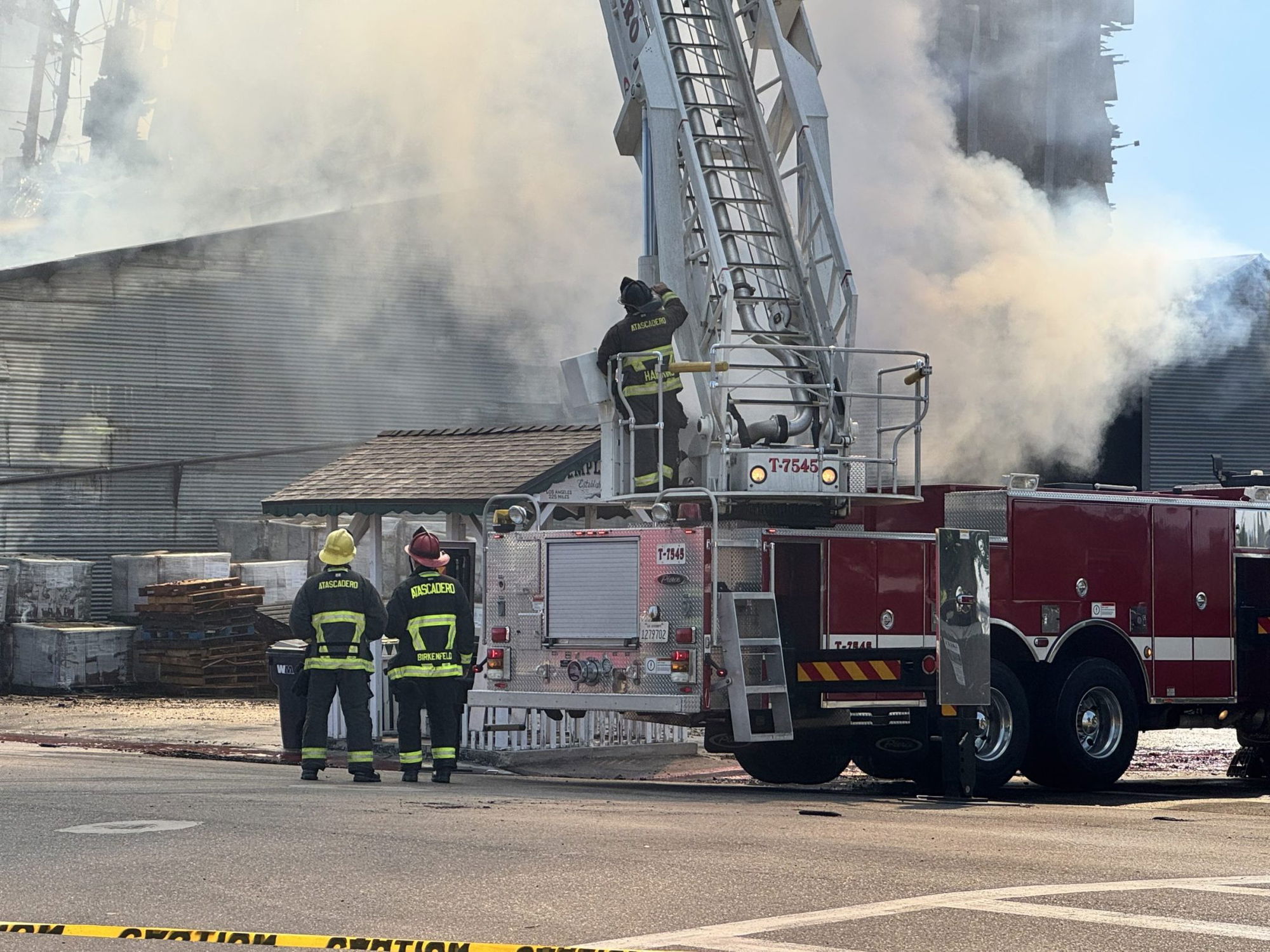 UPDATE: Fire continues to smolder and burn at beloved Templeton Feed and Grain Saturday morning