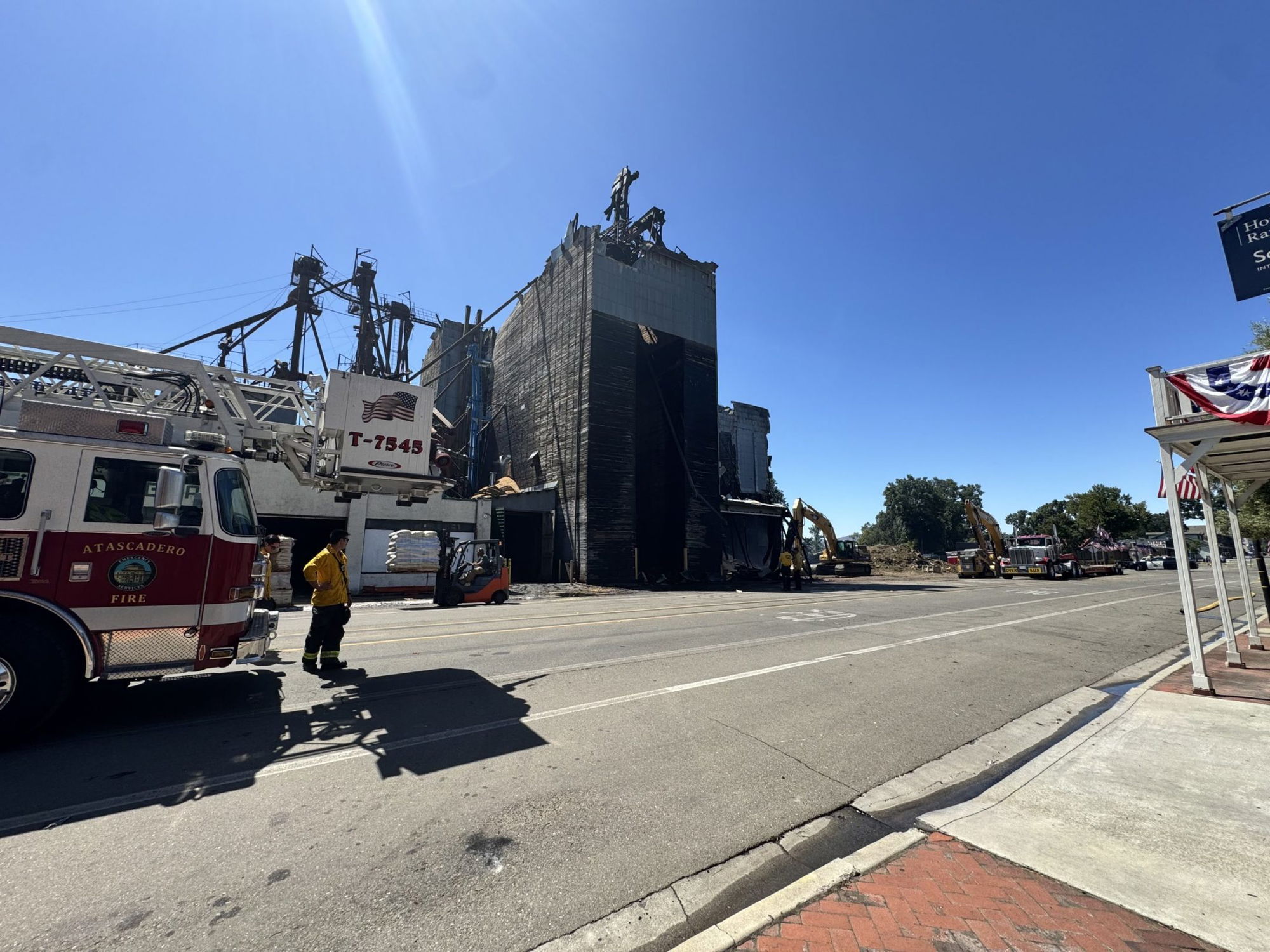 Update: Templeton Feed and Grain still smoldering over 34 hours later as cleanup efforts underway