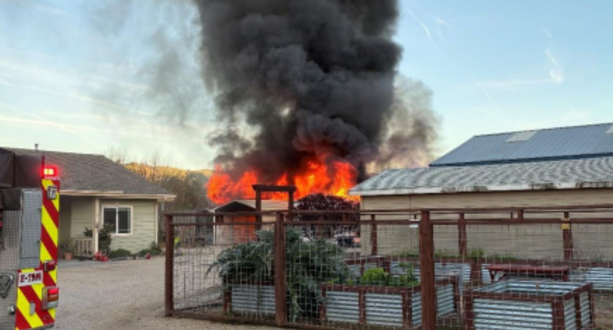 Shop, outbuildings damaged in Sycamore Road Fire