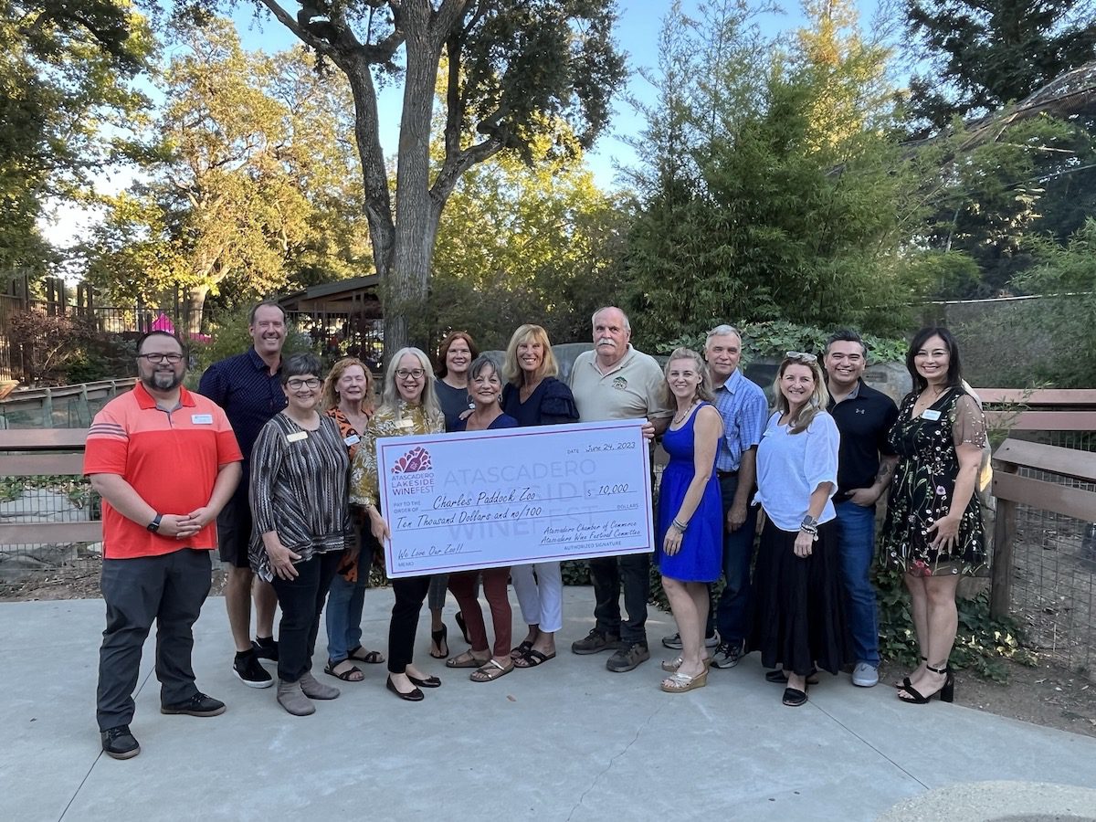 Atascadero Chamber, Wine Festival Committee donate $10,000 to Charles Paddock Zoo