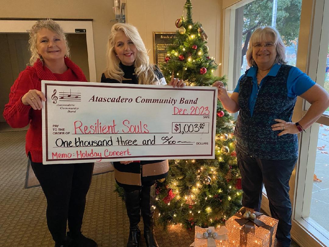 Atascadero Community Band donates over $1,000 to Resilient Souls
