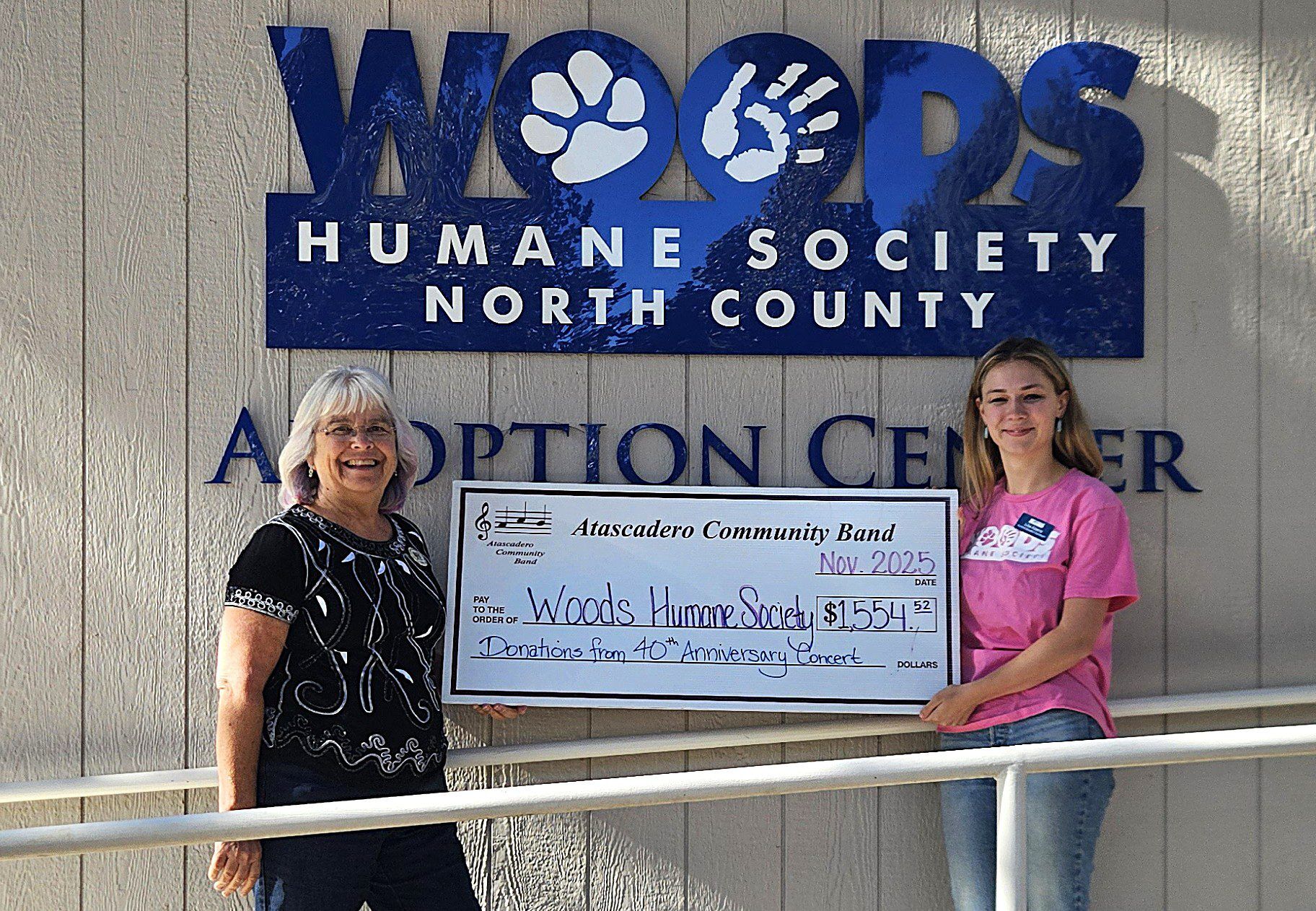 Atascadero Community Band marks 40 years with celebration concert and donation to Woods Humane Society