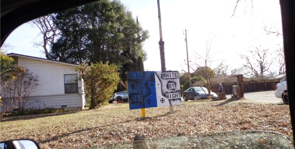 Statement from APD Police Chief on 'Blue by day; White by night' Sign