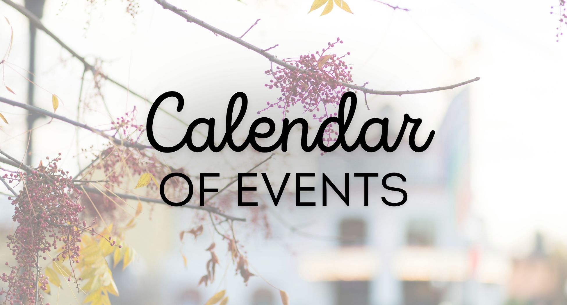 August Calendar of Events
