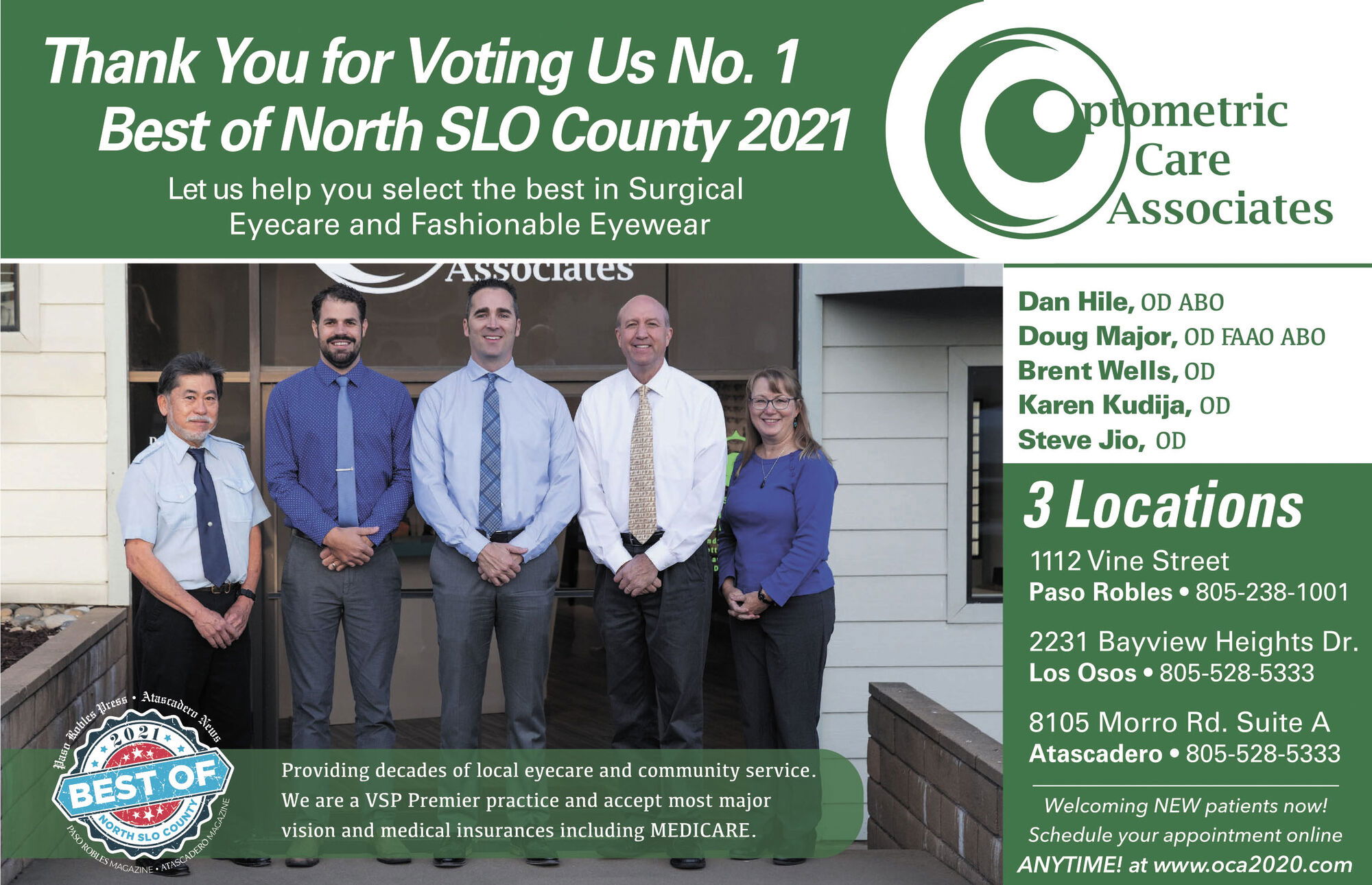 Optimetric Care Associates Voted Best Optometrist and Eye Care