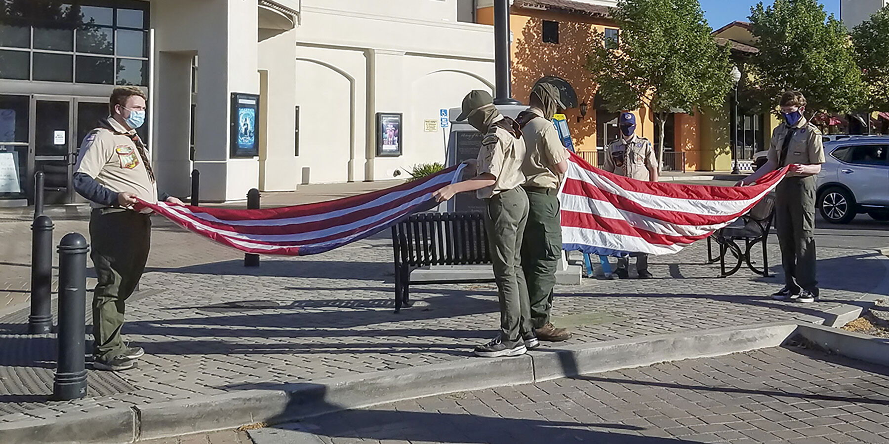 Scouts Lower Flags for Peace Officer Memorial Day