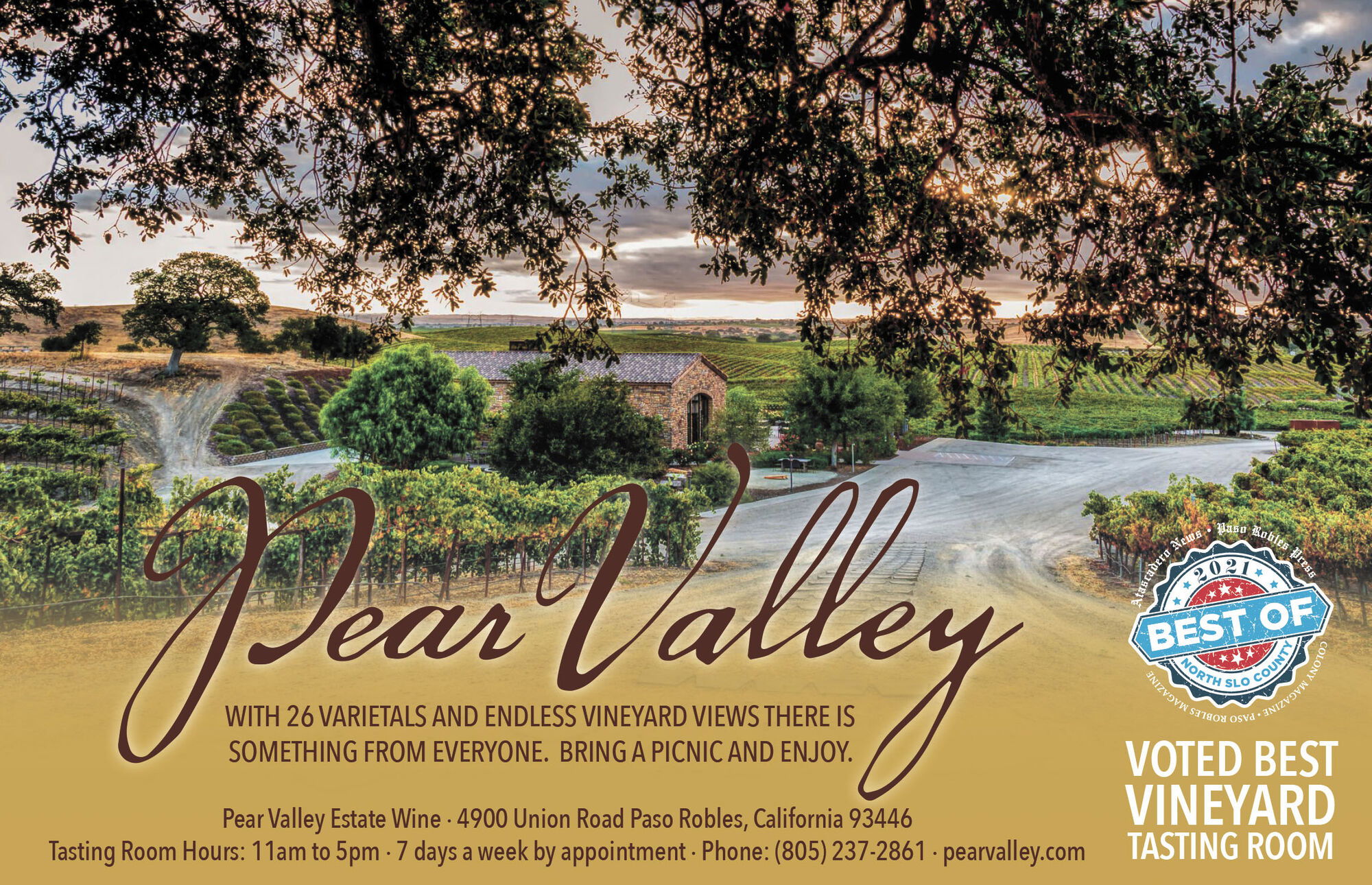Pear Valley Best Vineyard Tasting Room