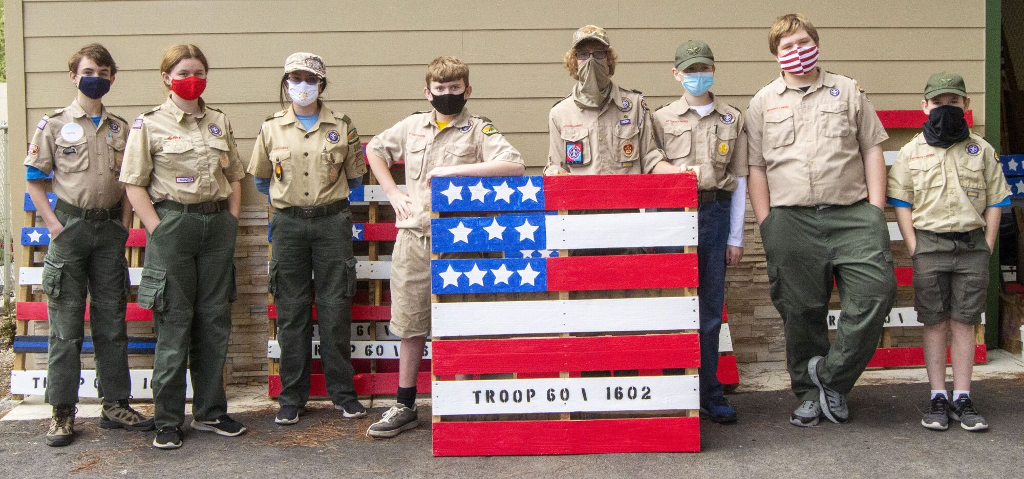 Community Supports Scout Troops by Purchasing Pallet Flags