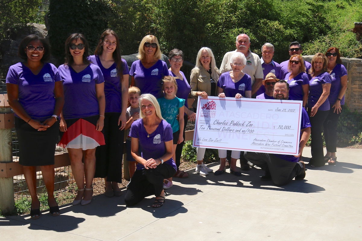 Atascadero Chamber Donates $10,000 to Charles Paddock Zoo