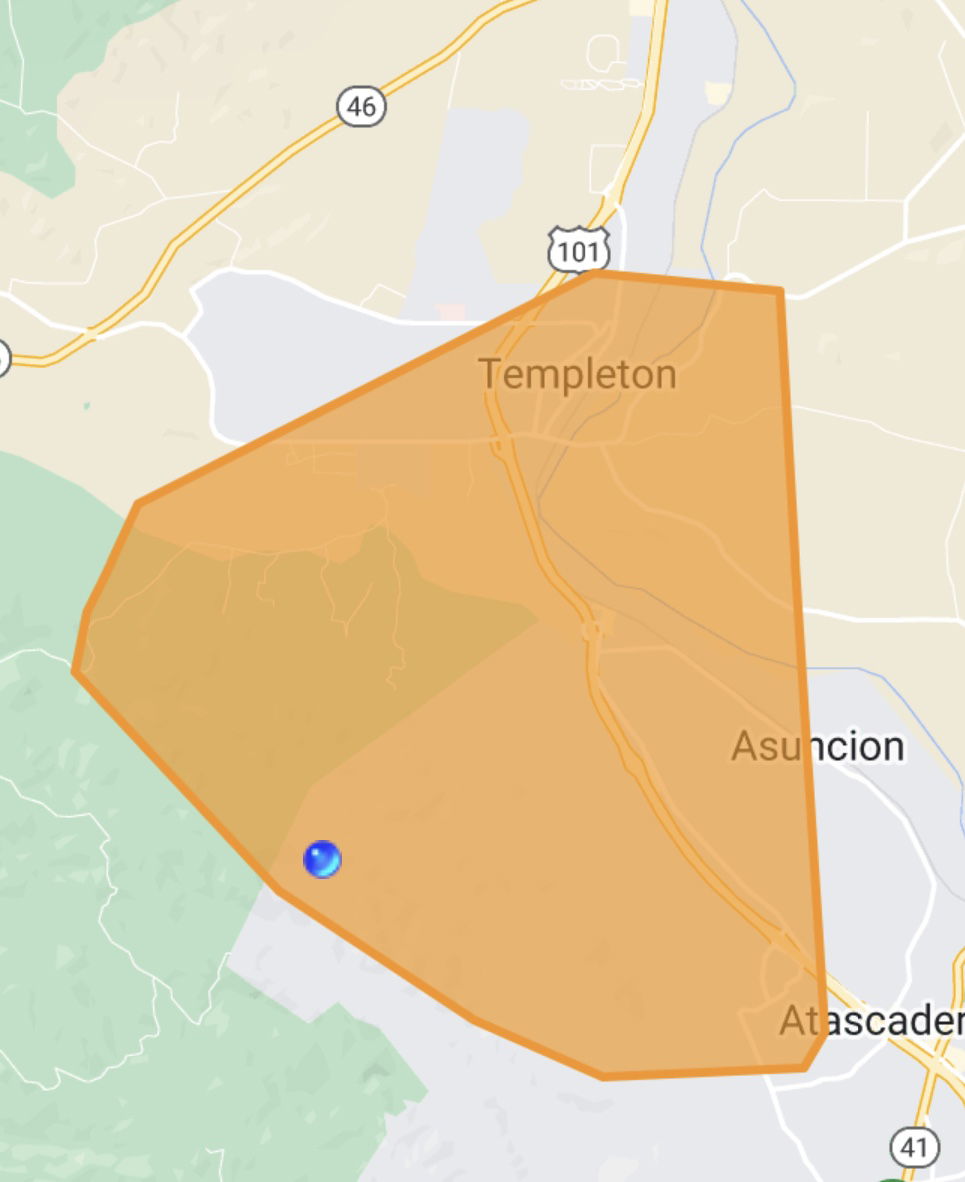 Power outage impacts 2500 homes and businesses in Atascadero and Templeton