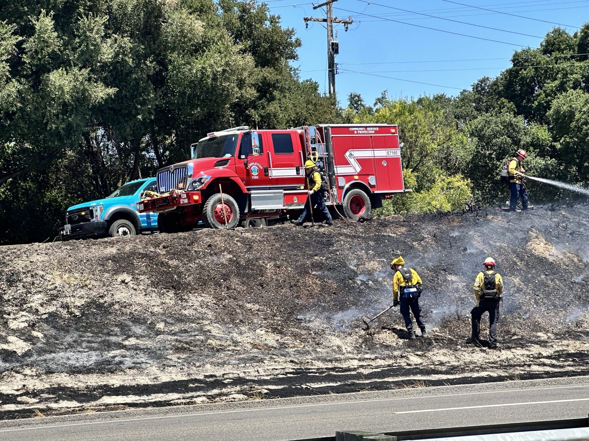 Alert: Fire reported in Atascadero off Highway 101 and San Anselmo