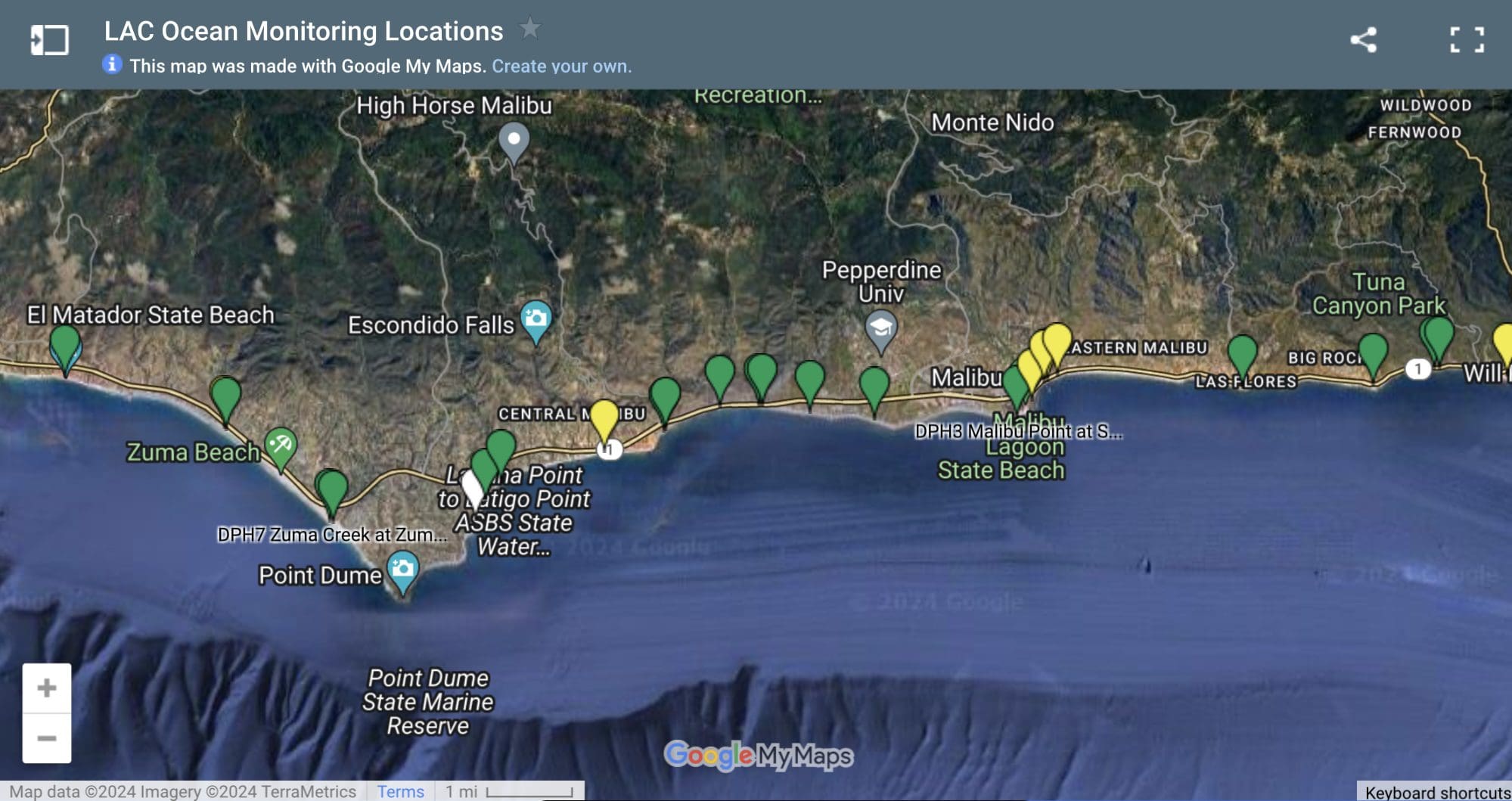 Ocean Water Use Warning for LA County Beaches including six beaches in Malibu
