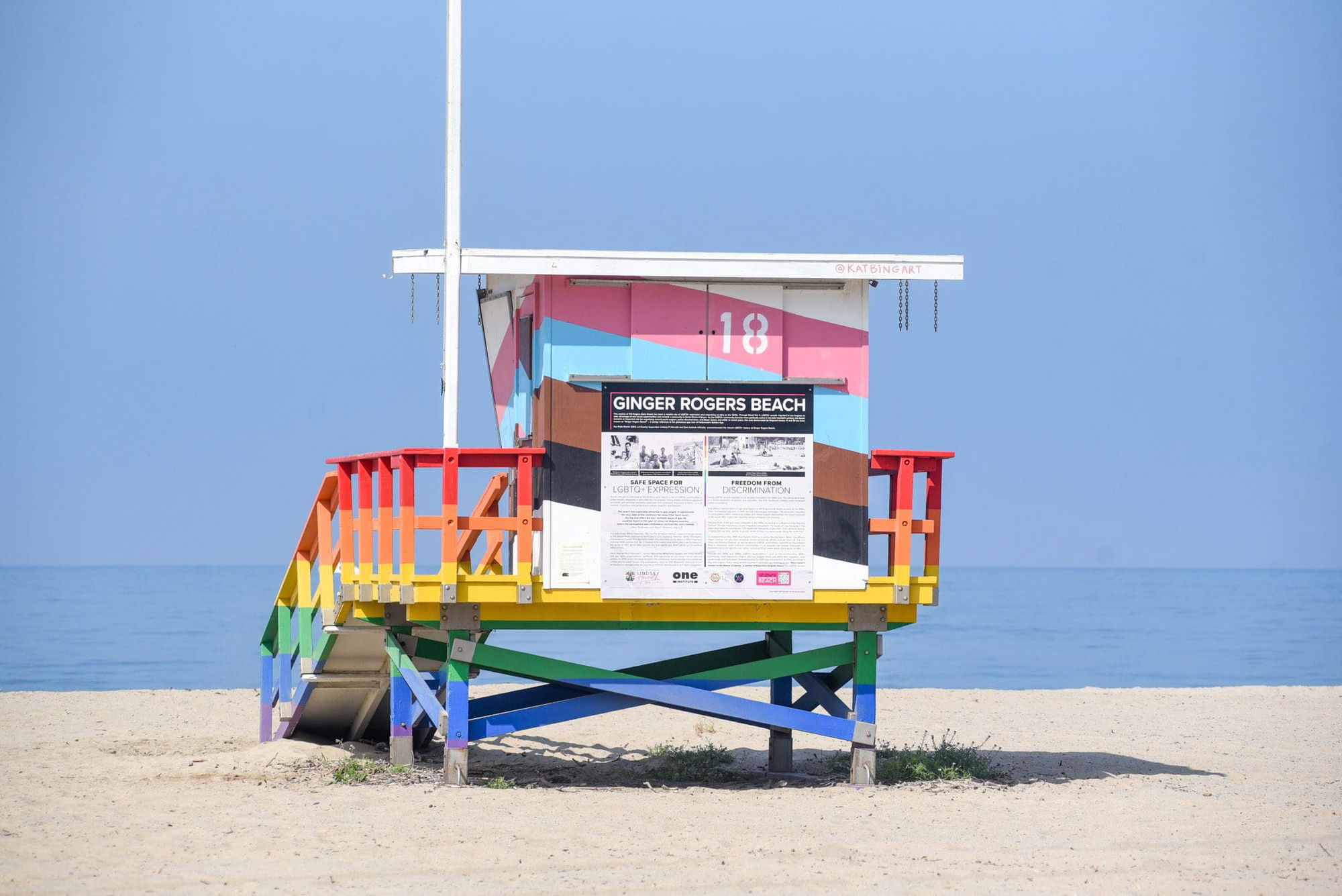 LA County Lifeguard sues over refusing to work near the rainbow-painted tower at Will Rogers Beach