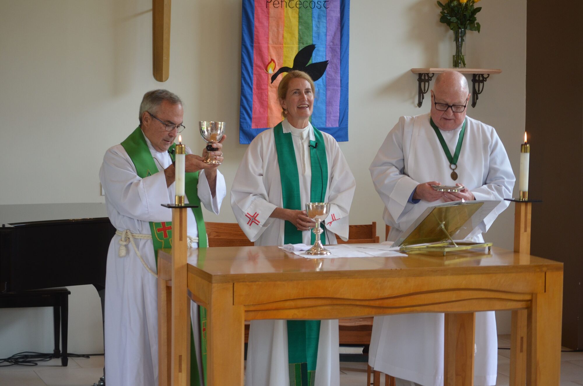 Rev. Stickney leads in church and on tennis court