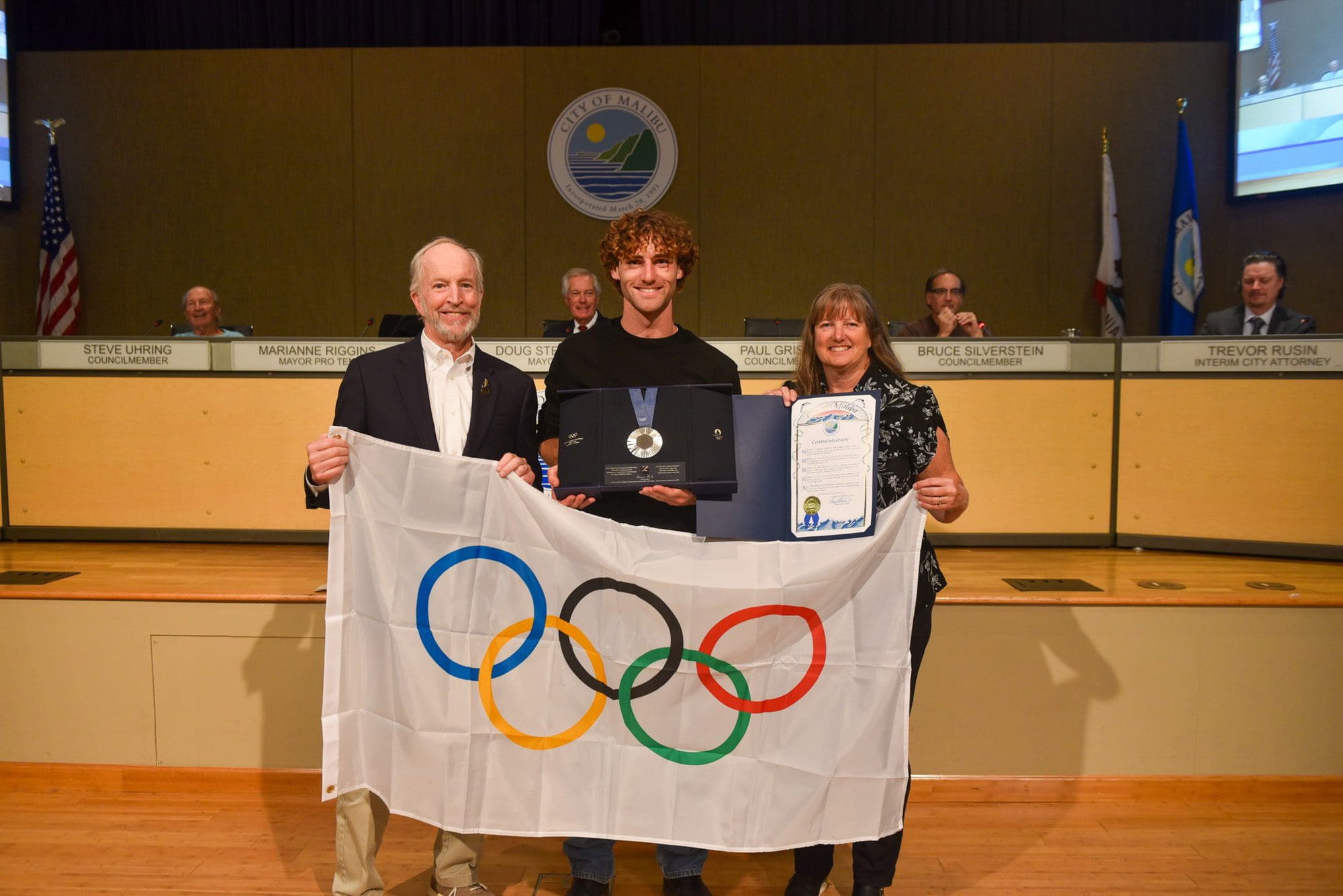 U.S. Olympic skateboarder Tom Schaar honored at City Council meeting