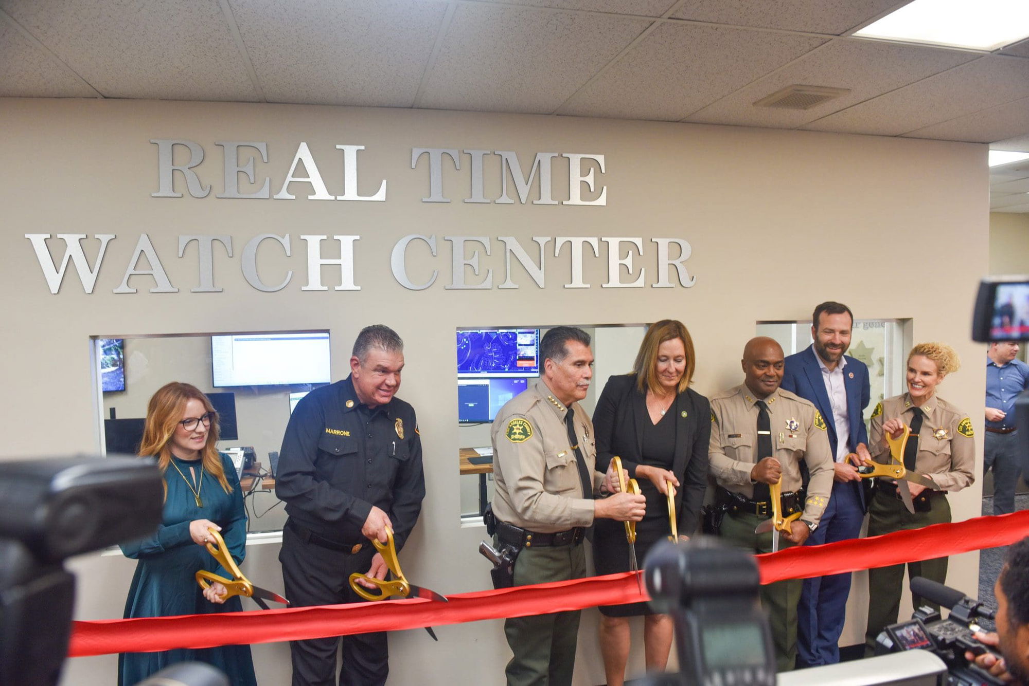 Sheriff Robert Luna and Malibu/Lost Hills Sheriff’s Station unveil their new 'Real Time Watch Center'