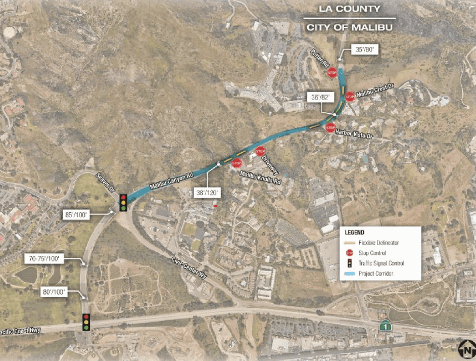 Traffic signals, roundabouts, and more being proposed on Malibu Canyon