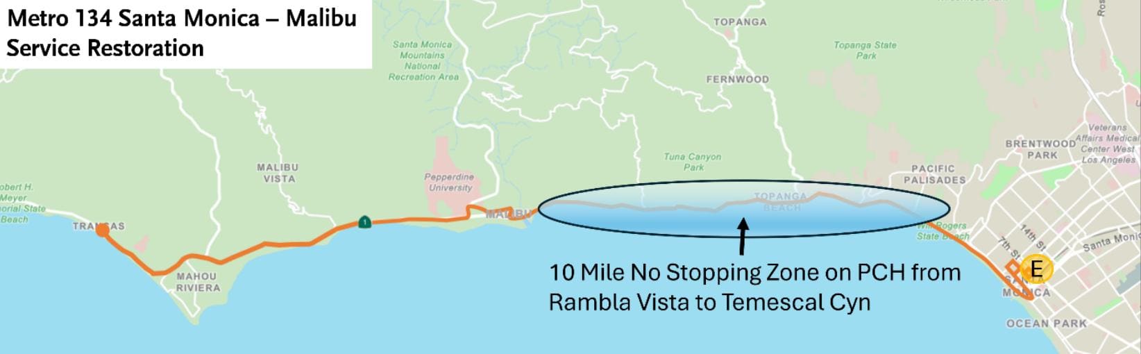 LA Metro bus 134 returns with limited service