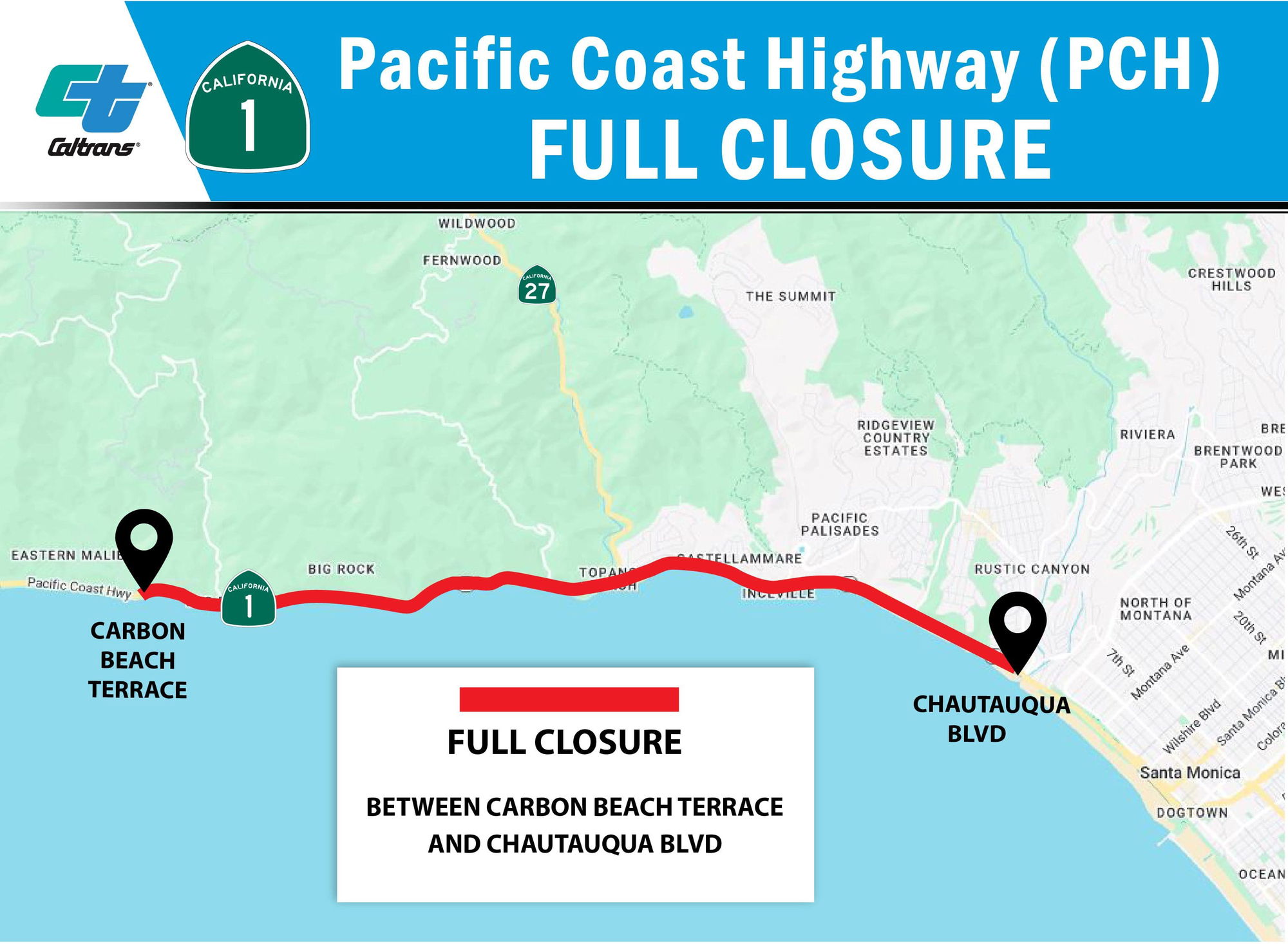 Pacific Coast Highway Closure and Evacuation Warnings Issued as Storm Approaches Malibu