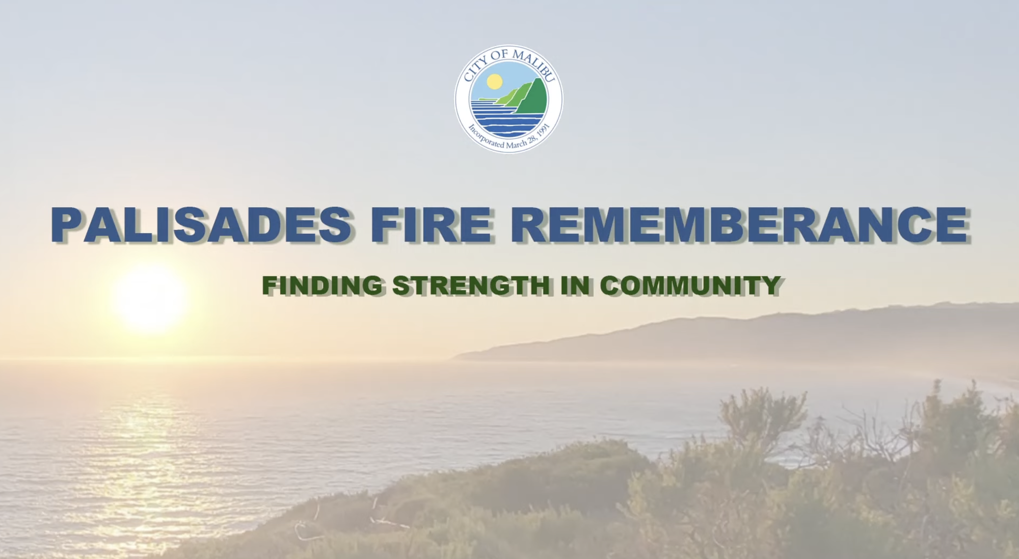 The City of Malibu hosts formal remembrance program