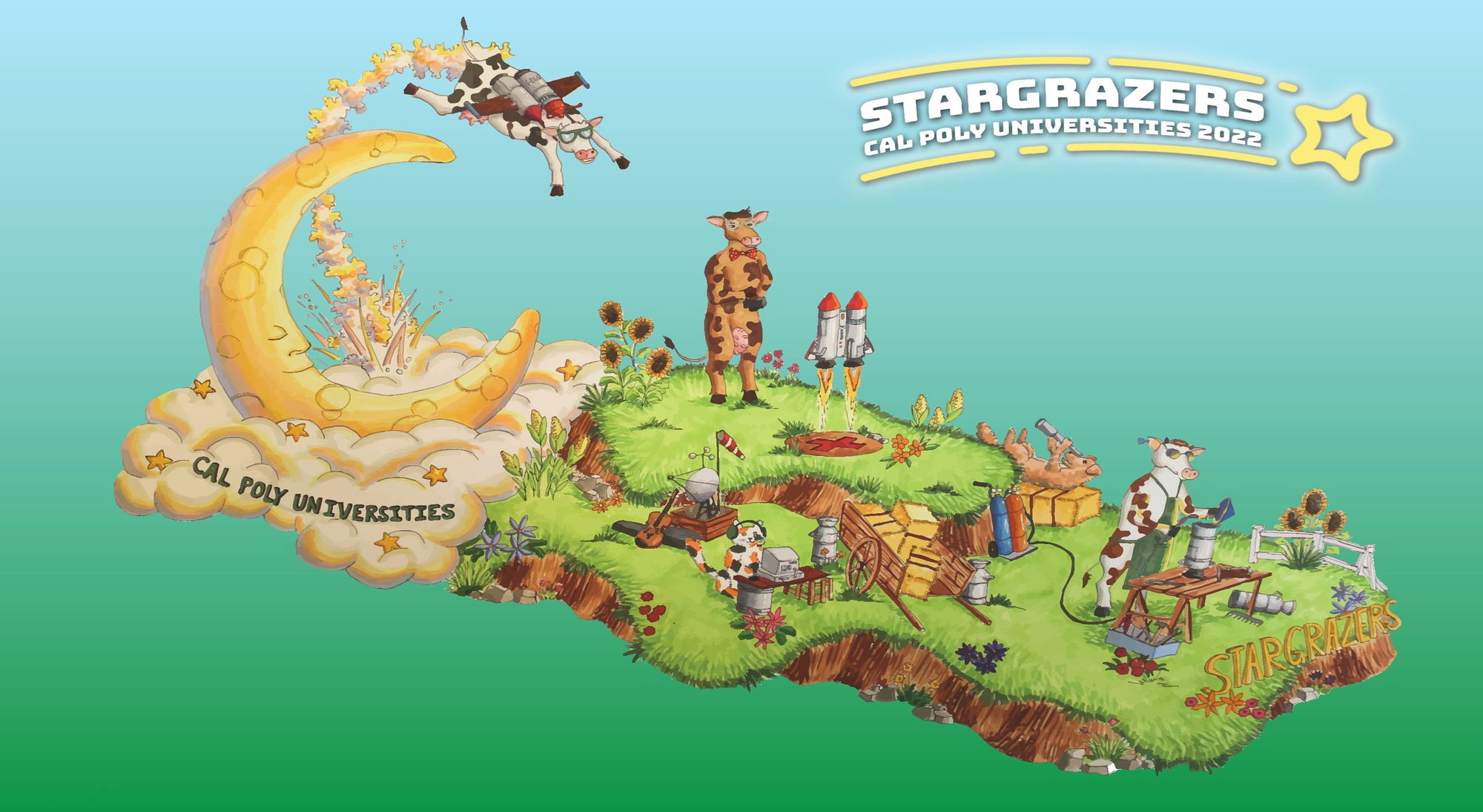 Cal Poly Universities’ Rose Float Entry Will Go Over the Moon in 2022