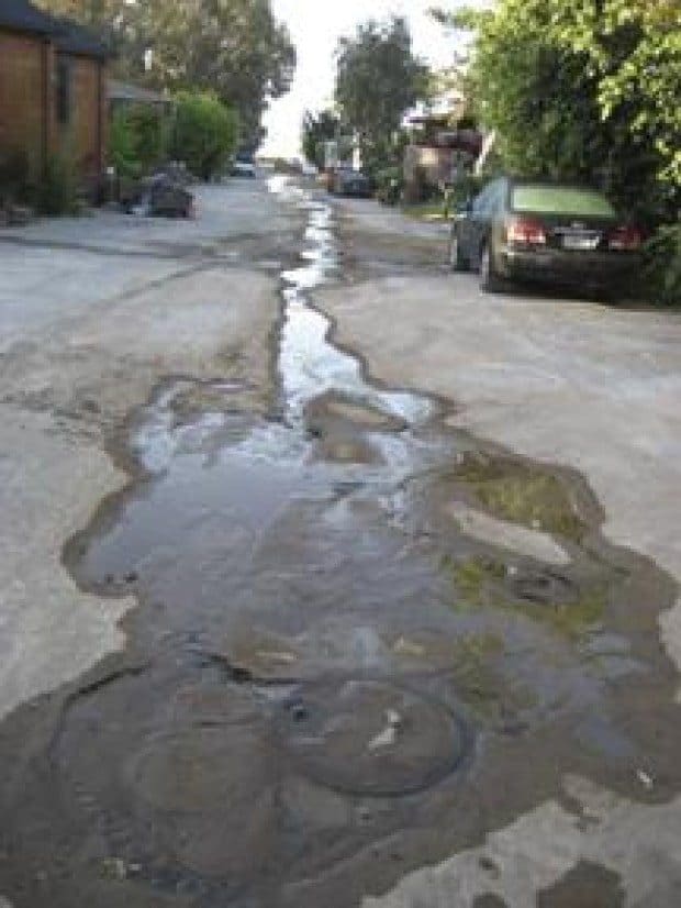 Sewage spills at Paradise Cove