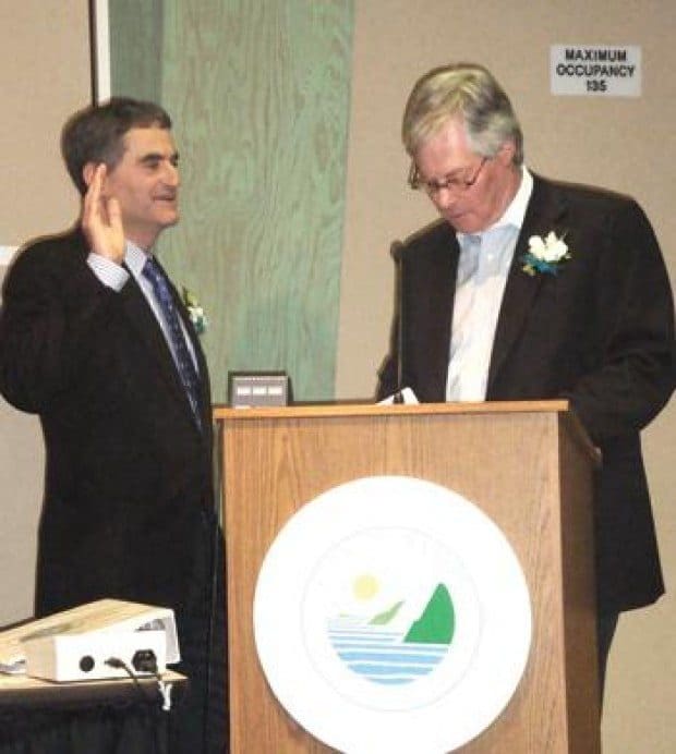 Andy Stern sworn in as mayor; Corral traffic light may get the green light.