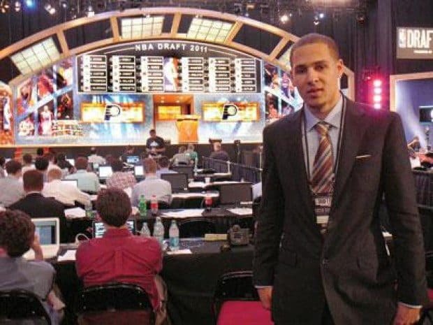 Pepperdine's Mychel Thompson attends the NBA draft