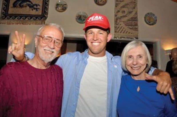 Peak, Sibert and House celebrate victory