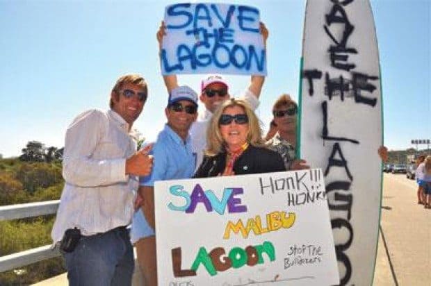 Small turnout for Lagoon protest