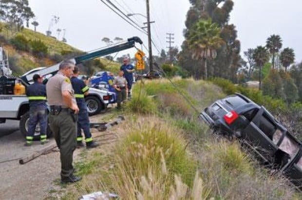Man arrested after driving stolen van into ravine