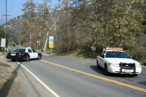 Overturned propane truck shuts down Las Flores