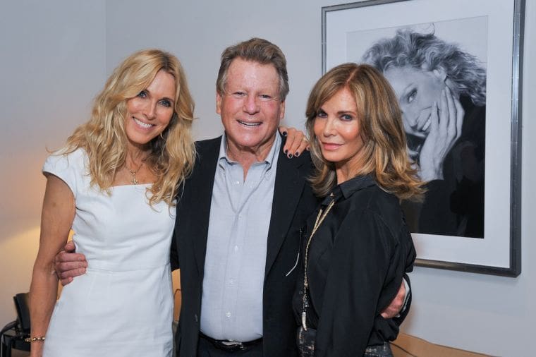 Alana Stewart, Ryan O'Neal and Jaclyn Smith