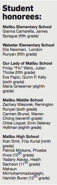 Students and Teachers Recognized for Excellence