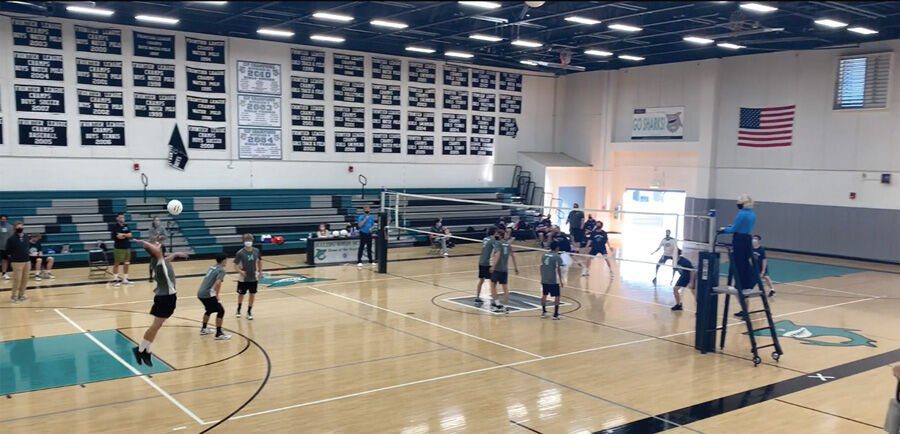 Delayed Season Opens With Victories for MHS Sharks Boys’ Volleyball