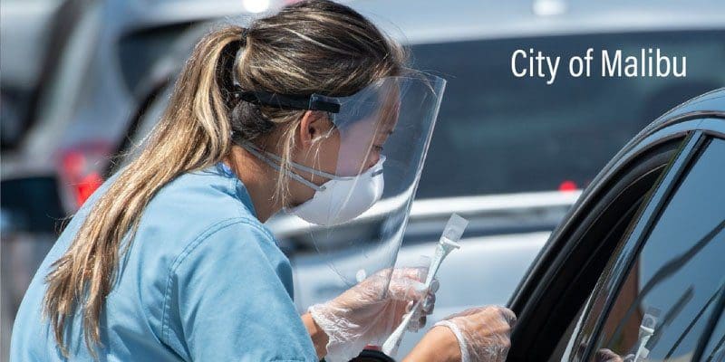 Drive-thru COVID-19 Testing Site at City Hall Today