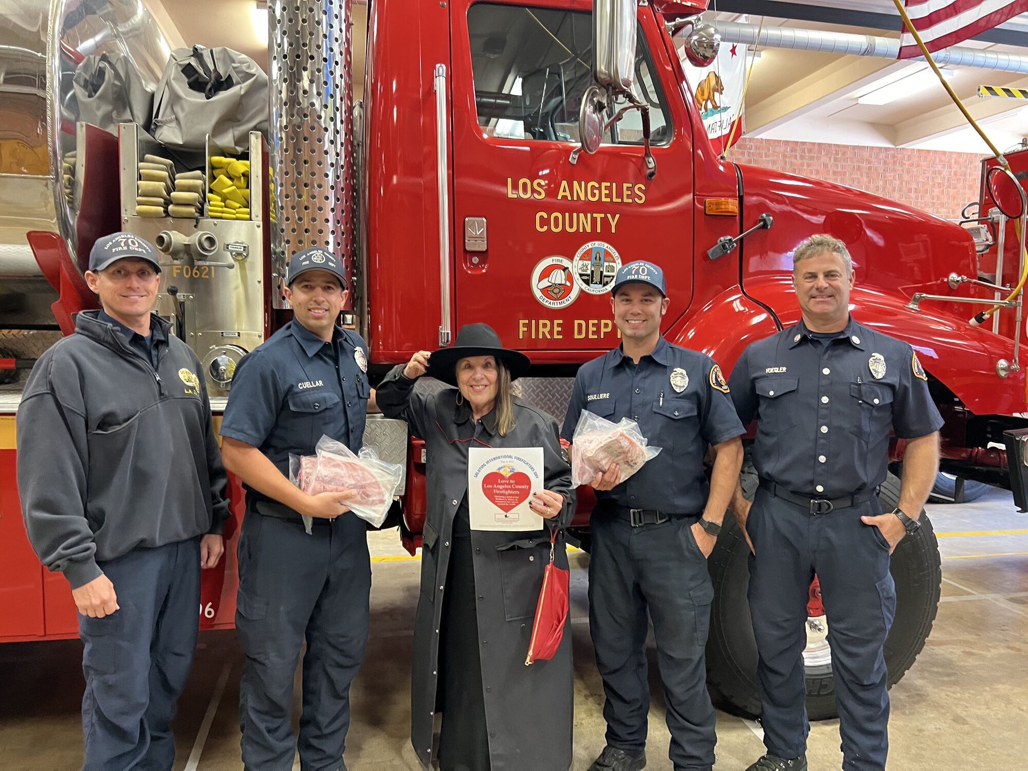 Local firefighters and lifeguard recognized