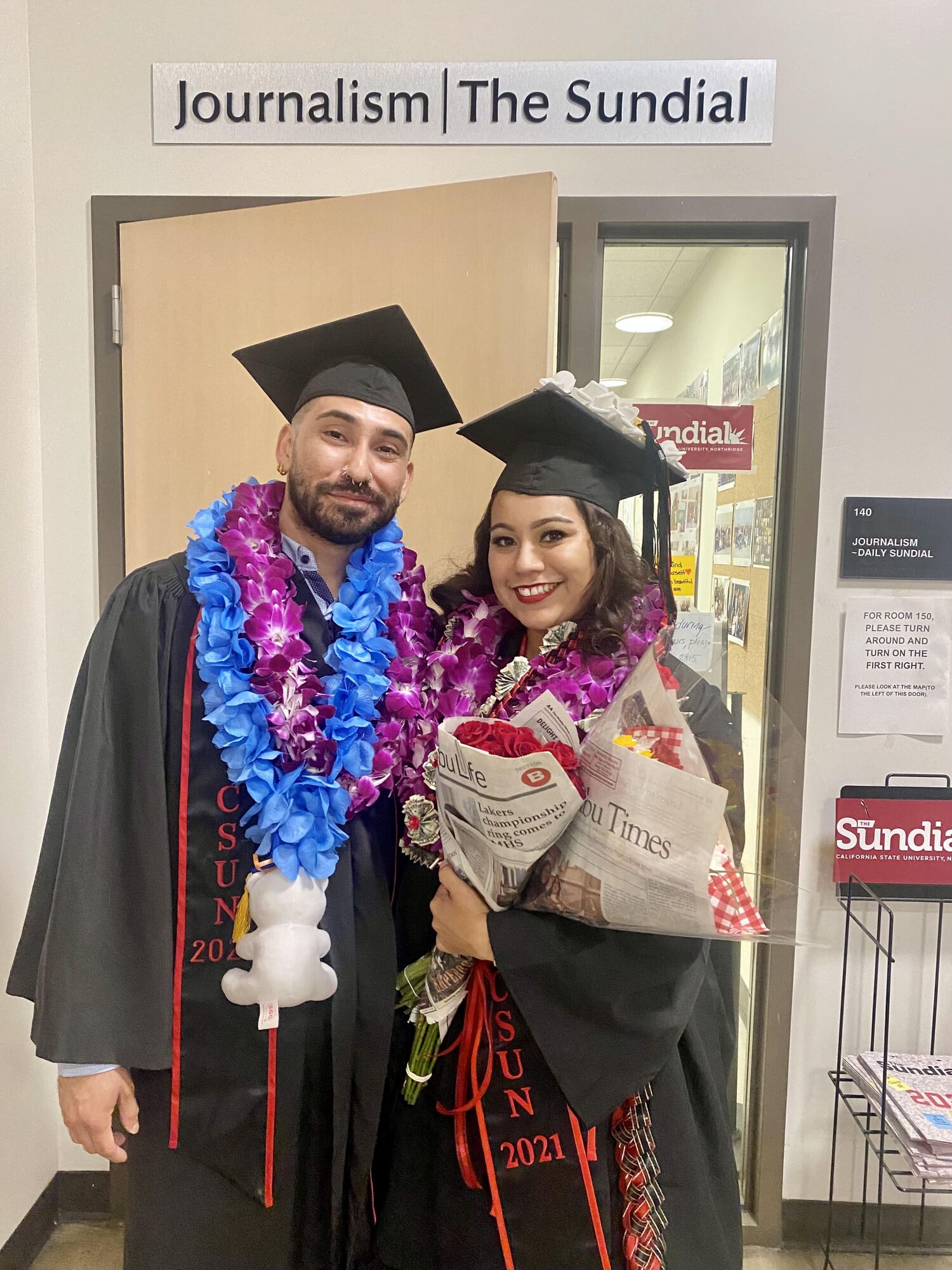 The Malibu Times staff graduate from California State University Northridge