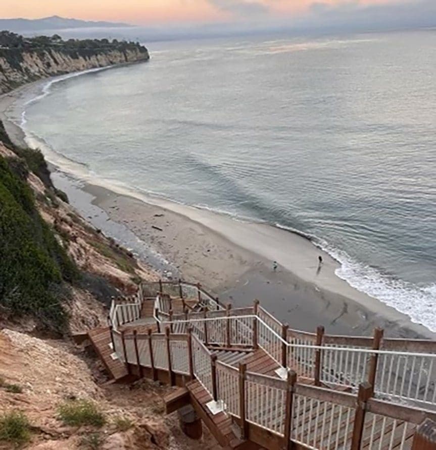 Point Dume stairs not quite ready to use