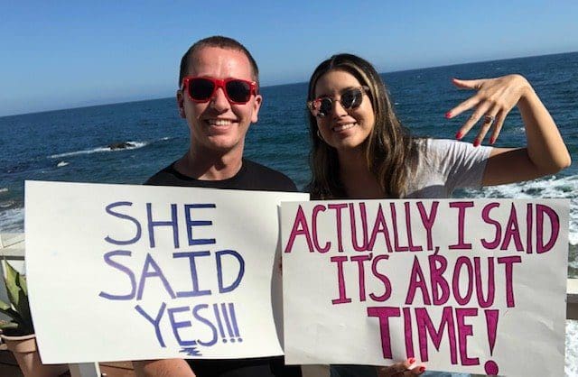 Malibu proposal: she said yes!