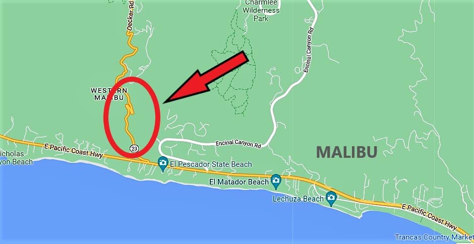 Northbound State Route 23 closed between State Route 1; duration of closure is unknown