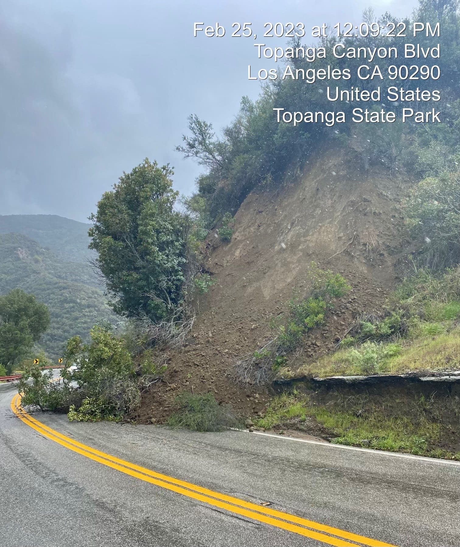 All lanes have reopened from Mudslide on Topanga Canyon