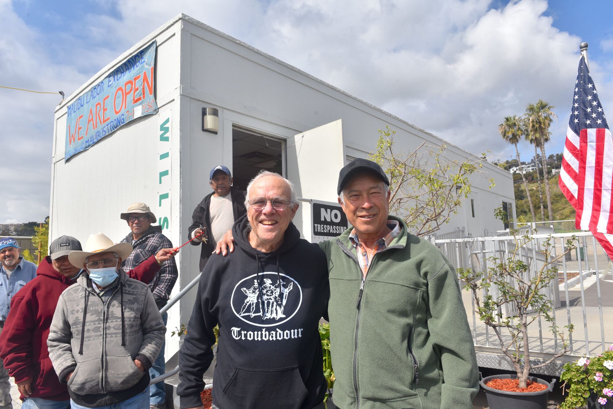 The Malibu Community Labor Exchange relocates its trailer and receives a restroom facility