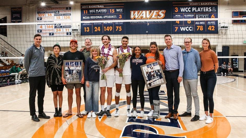 Waves men's volleyball nabs sweeping win over Concordia Senior Night