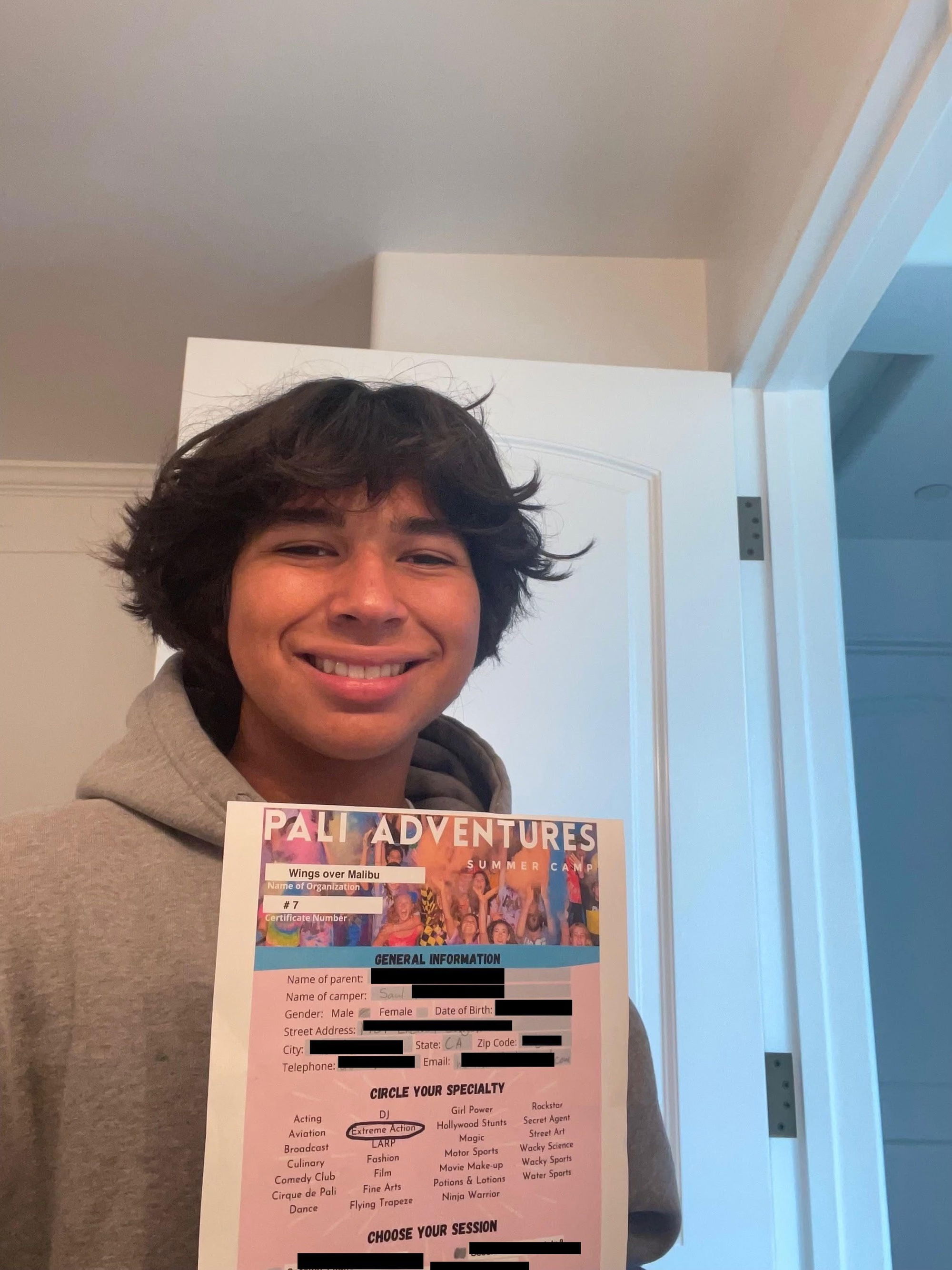 Student Shoutout: Malibu High School student Saul receives a certificate