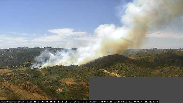 BREAKING: Brush fire on Topanga Canyon and Santa Maria Road; road closures in effect
