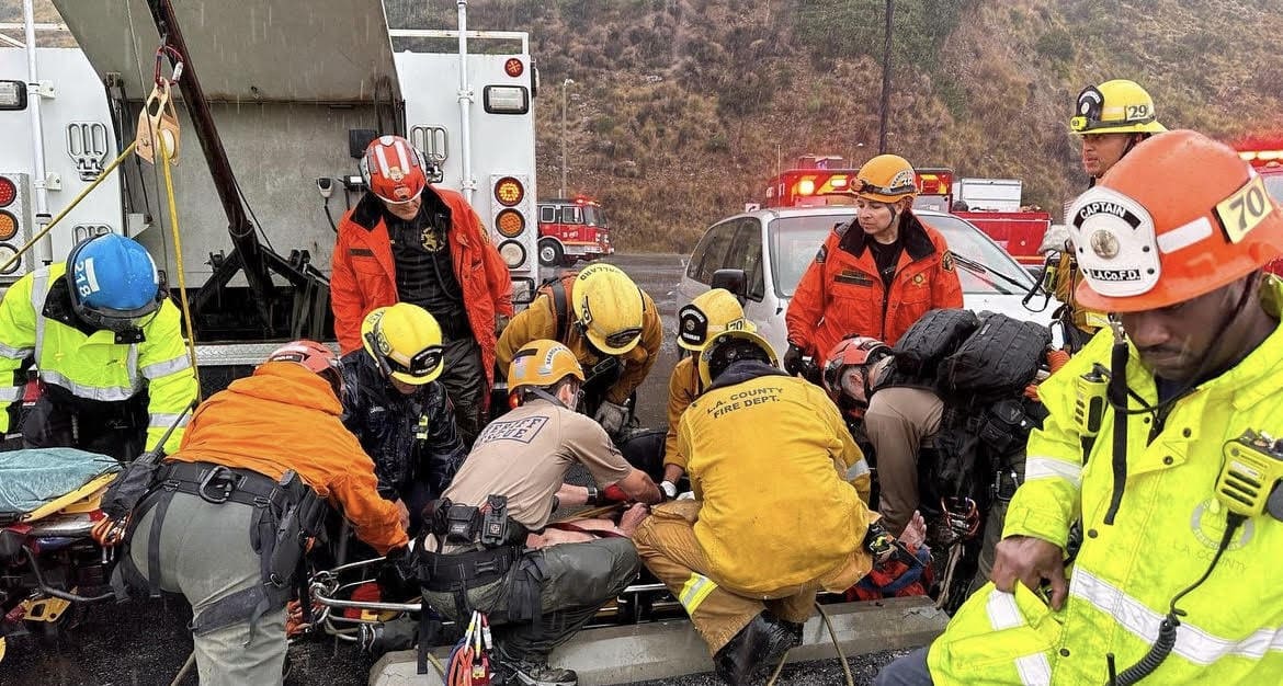 Malibu Search and Rescue responds to fallen fisherman